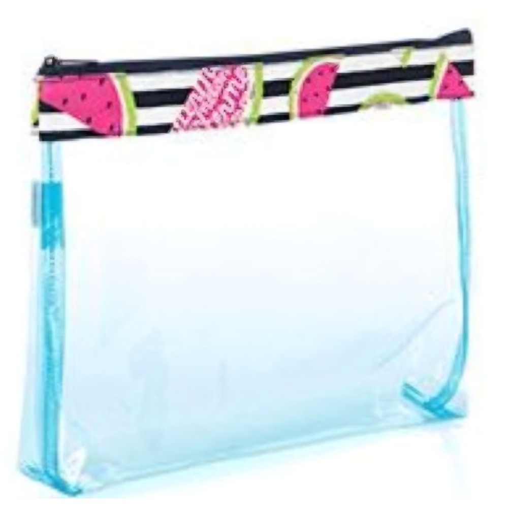 Thirty-One‎ In The Clear Zipper Pouch Slice Of Summer Retired New